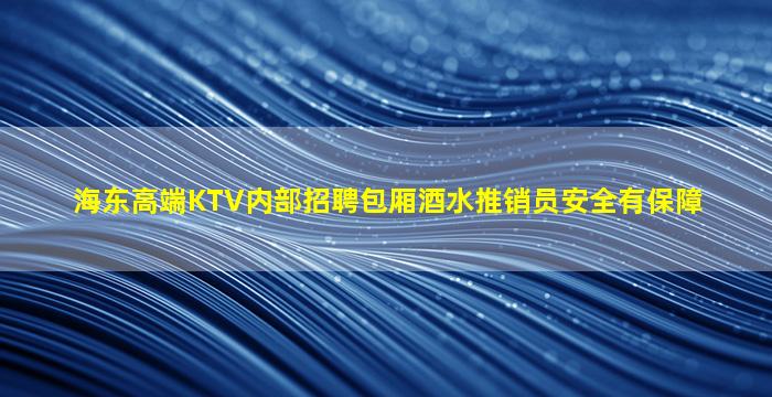 海东高端KTV内部招聘包厢酒水推销员安全有保障